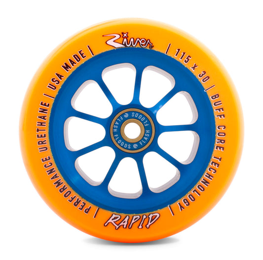 River Wheels Rapid 'Sunfire' 115 x 30 (Orange on Blue)