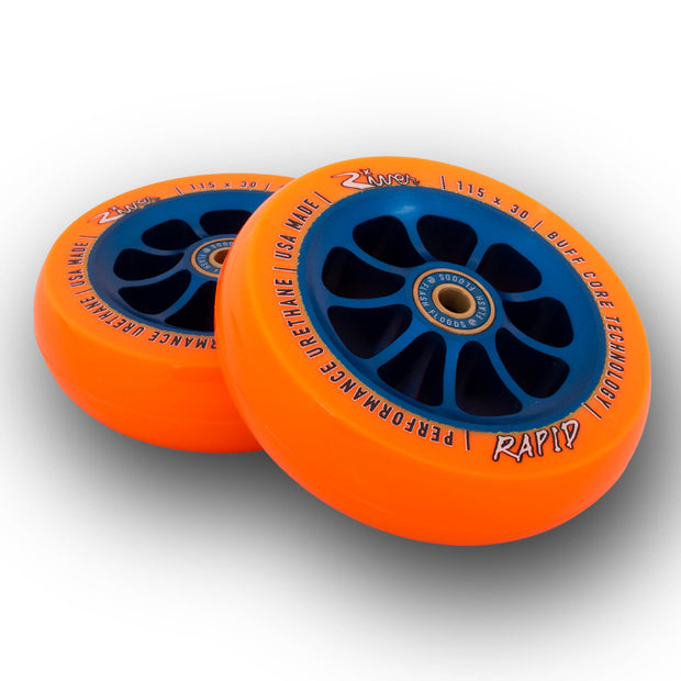 River Wheels Rapid 'Sunfire' 115 x 30 (Orange on Blue)
